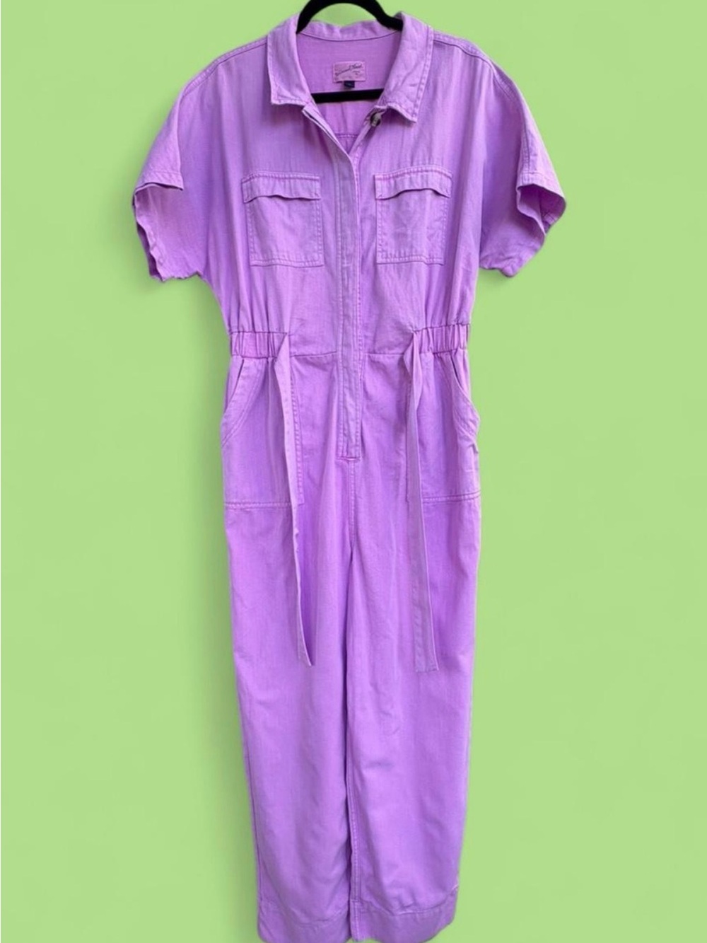 Utility Jumpsuit in Vibrant Lilac - Picture 2 of 8
